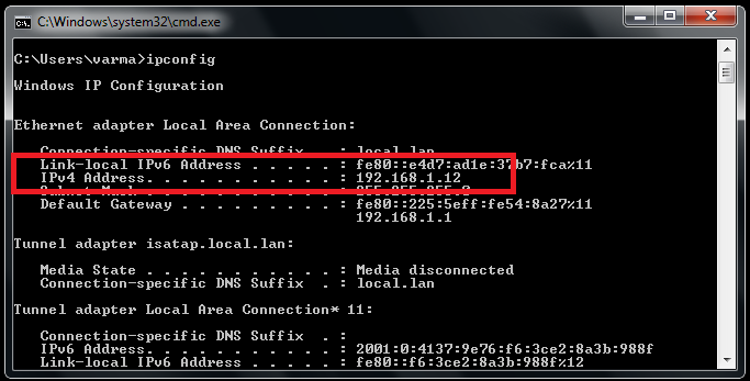 local ip address assignment